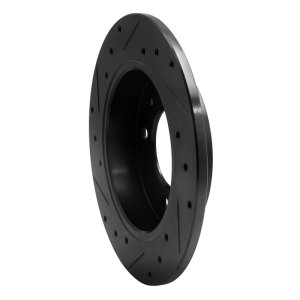 Hyundai Tiburon Brake Rotor (1) - Rear Right - R1 Concepts - Drilled & Slotted - Black - `97-`06